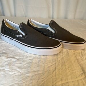 Vans Unisex Classic 721565 Gray Slip-On Casual Canvas Skate Sneakers M8 W9.5